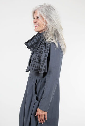Fenini Metro Print Shawl, Gray 