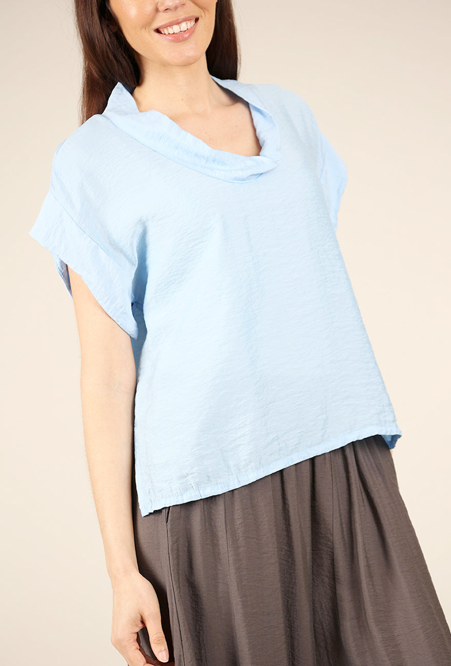 Cut Loose Parachute Cowl Top, Bellflower 
