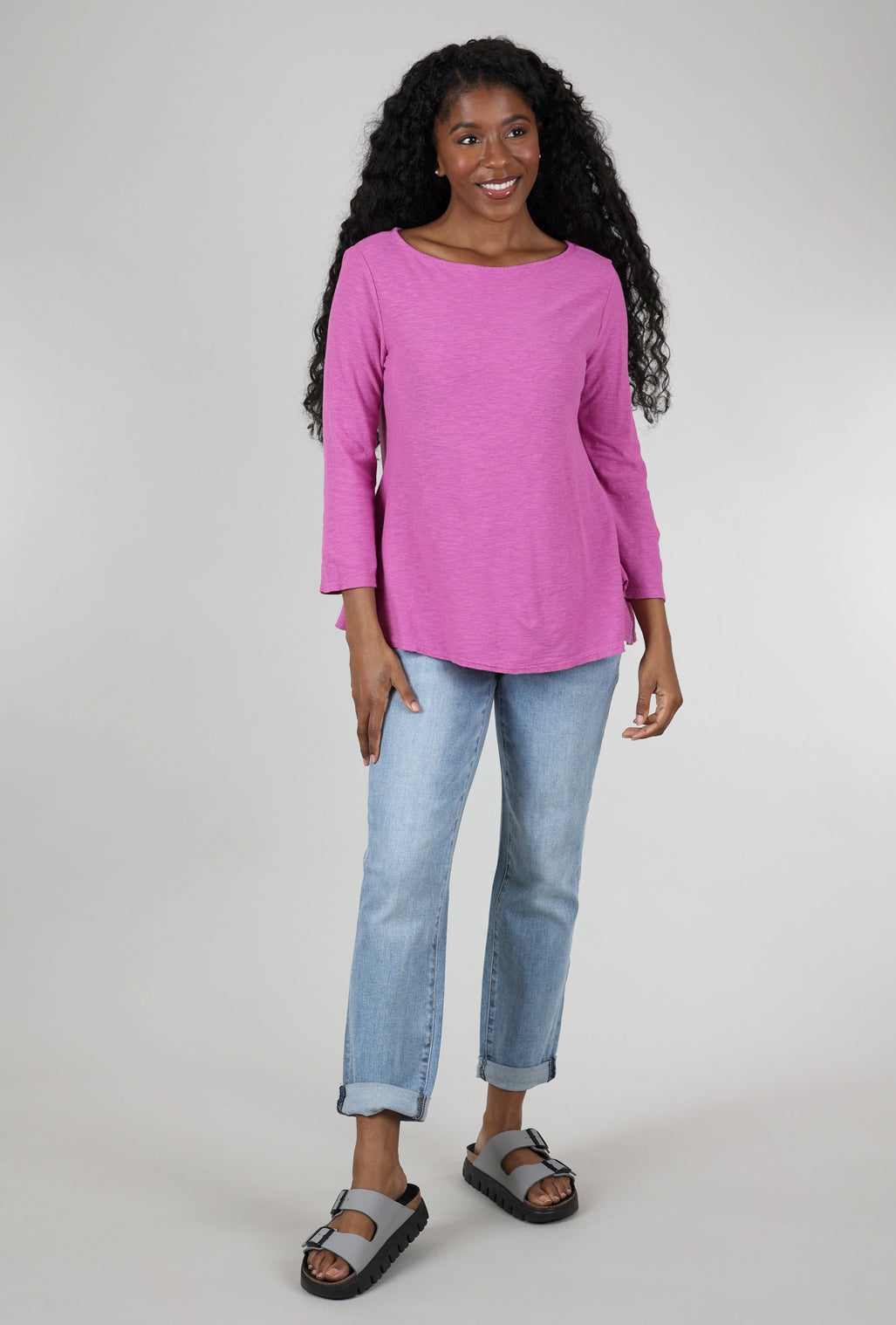 Cut Loose A-Line 3/4 Boatneck Tee, Cosmo 