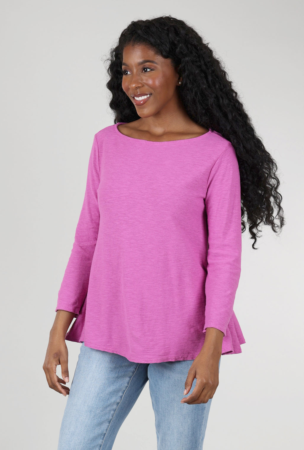 Cut Loose A-Line 3/4 Boatneck Tee, Cosmo 