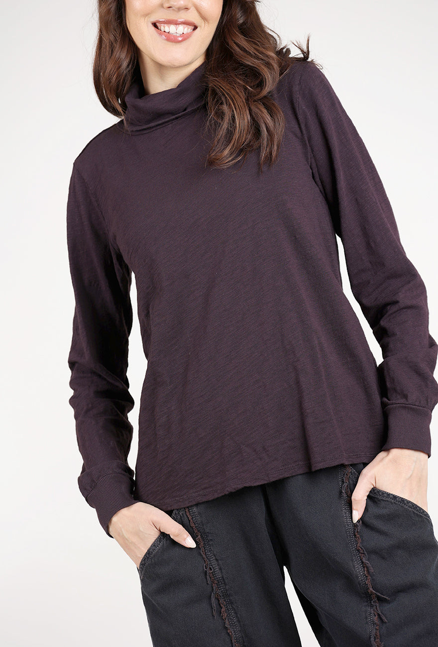 Mododoc Slub Turtleneck, Caviar 