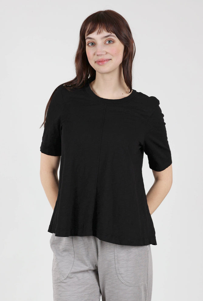 Wilt Elbow Sleeve Trapeze Tee, Black 