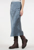 Lilla P Bias-Cut Satin Skirt, Slate Blue 