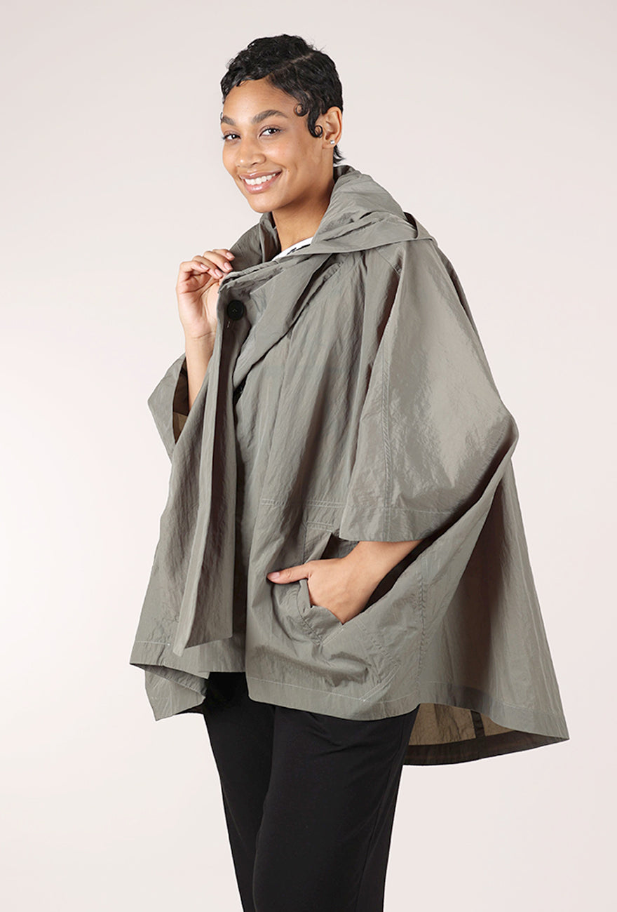 Moyuru Artful Rain Poncho, Sage 