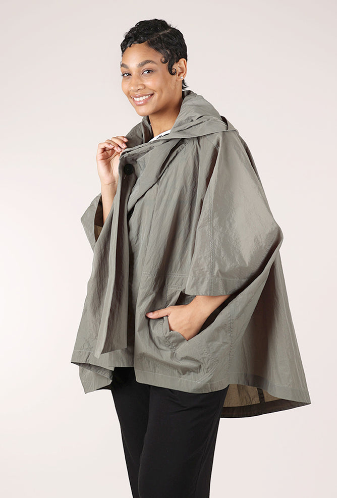 Moyuru Artful Rain Poncho, Sage 