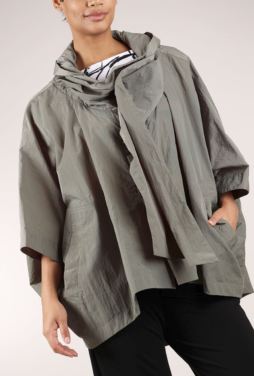 Moyuru Artful Rain Poncho, Sage 