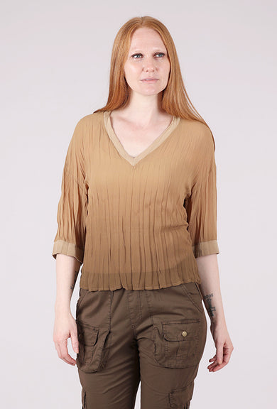 XCVI Hoyt Top, Coffee Dip Dye 