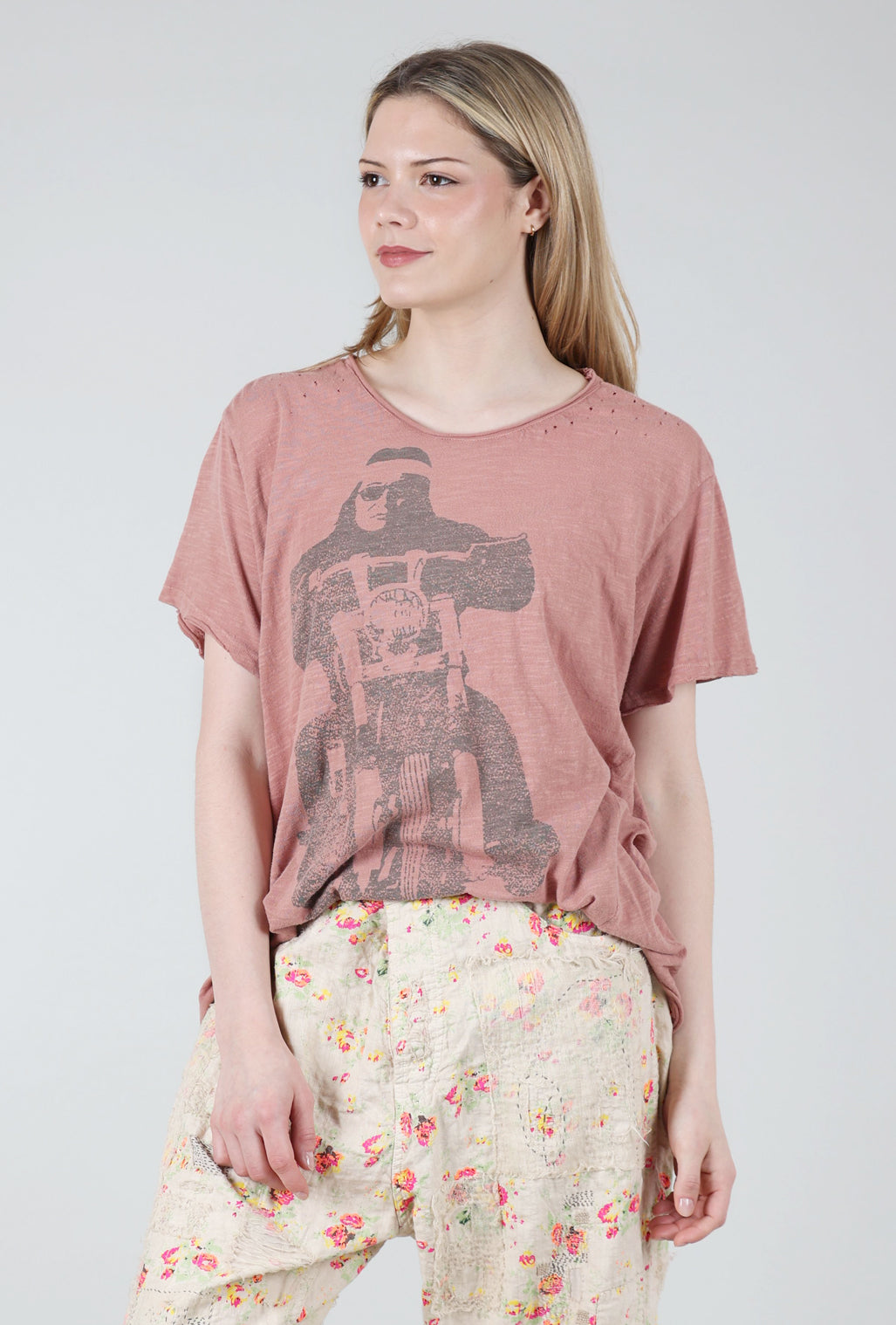 Magnolia Pearl Boyfriend Tee, Preston Moto/Bisou One Size Bisou