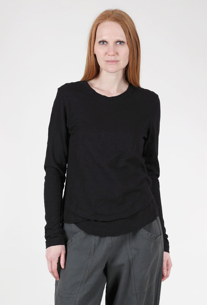 Wilt L/S Mock Layer Tee, Black 