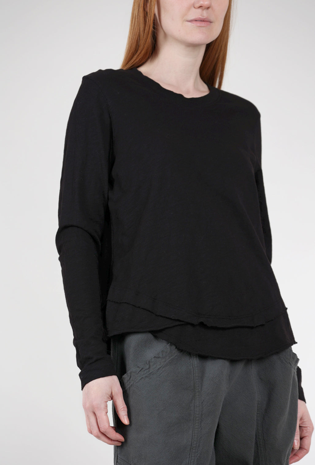 Wilt L/S Mock Layer Tee, Black 