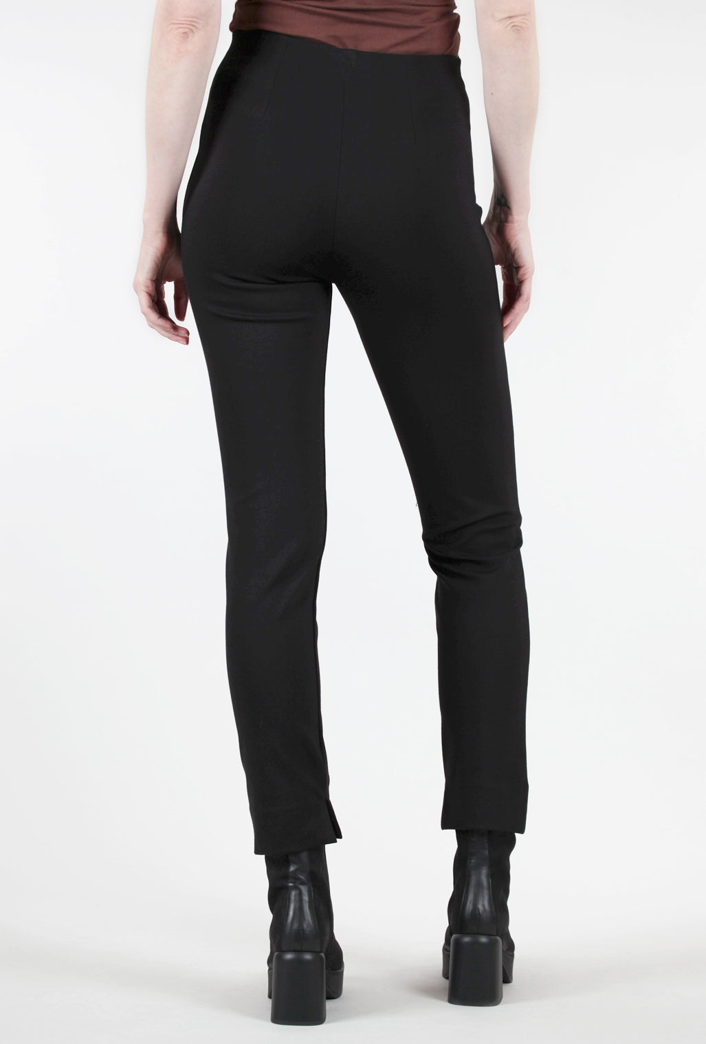 Equestrian Ponte Knit Zani Pant, Black 