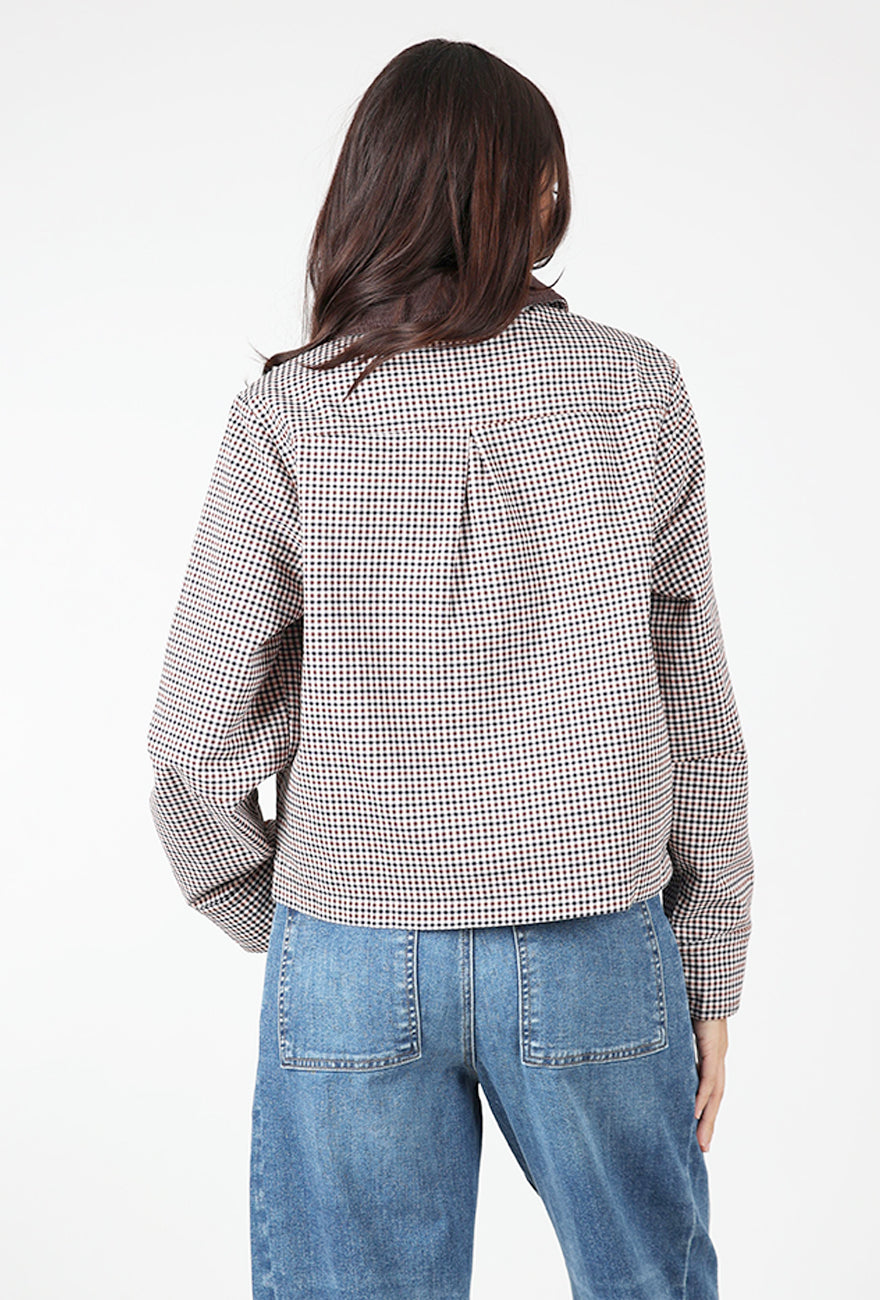 Natalia Zip Front Jacket, Chocolate Angle 3