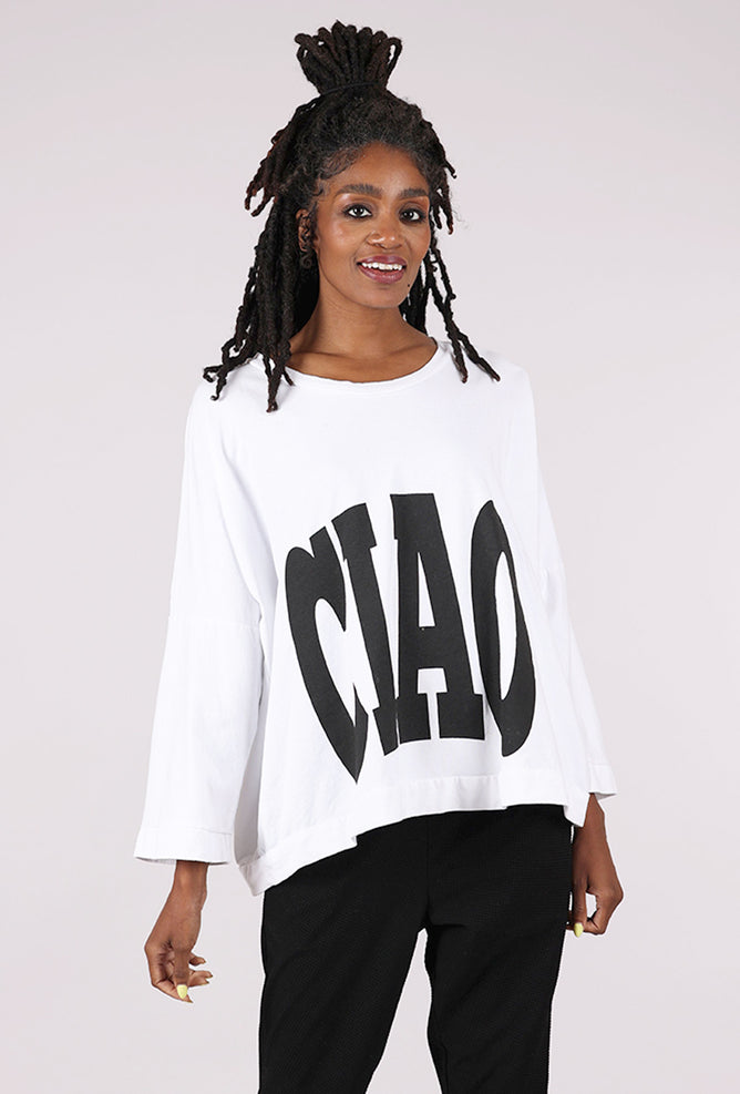 Me & Gee Ciao Sweatshirt, White 