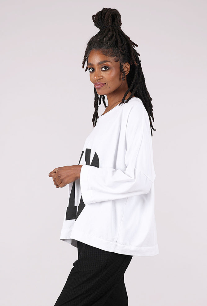 Me & Gee Ciao Sweatshirt, White 