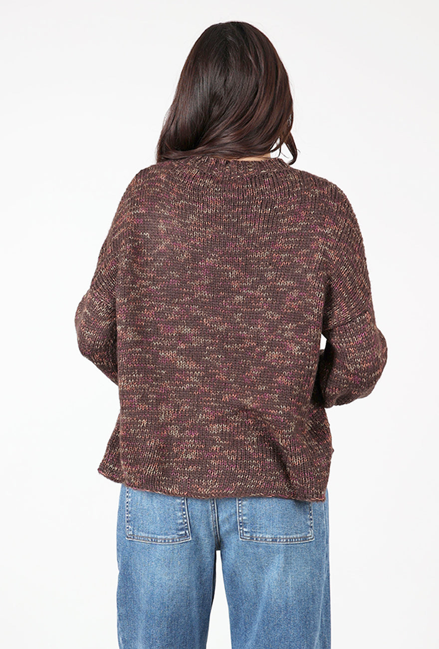 Fall Lover Chunky Crew, Brown/Brick