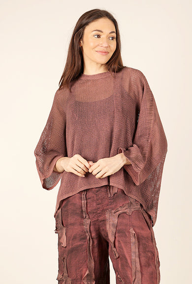 Cynthia Ashby Net Rex Pullover, Terra 