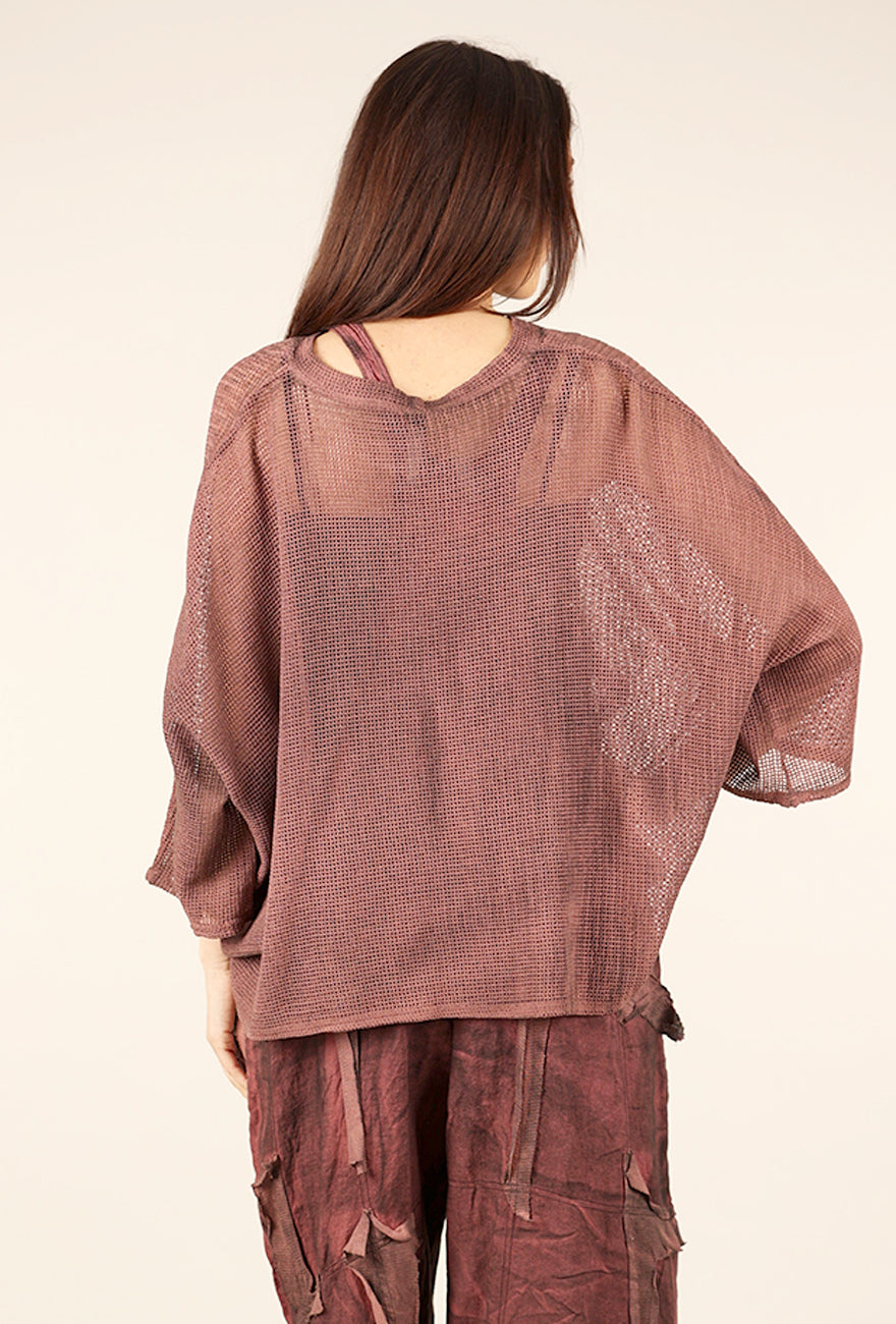 Cynthia Ashby Net Rex Pullover, Terra 