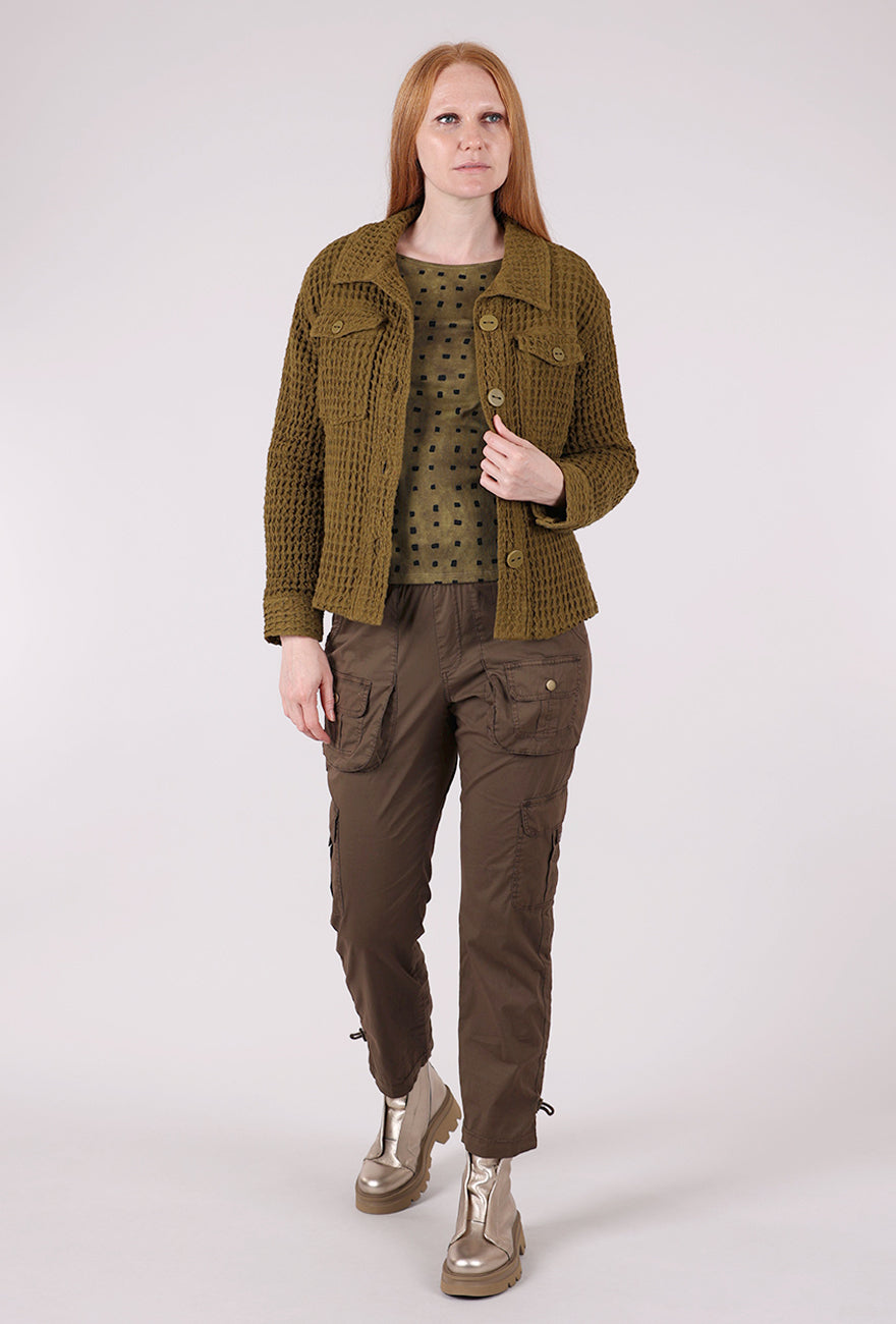 Habitat Washed Honeycomb Shacket, Avocado 