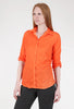 David Cline Roll-Up Sleeve Crinkle Shirt, Tangerine 