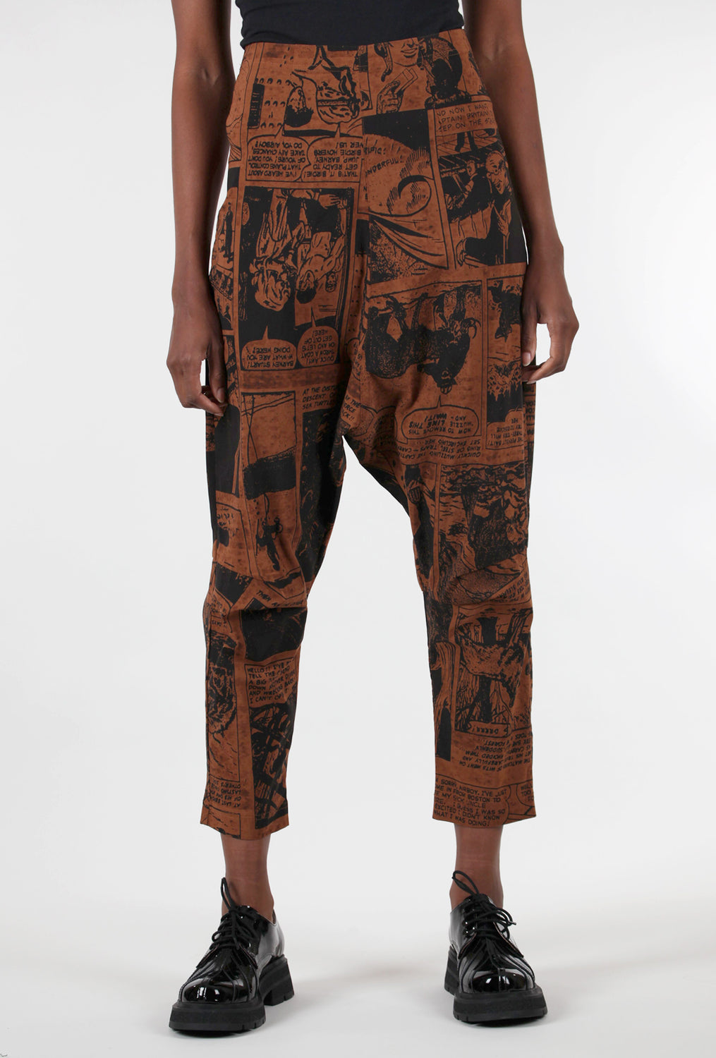 Rundholz Sig Stretch Slouch-Rise Trouser, Brick Comic 