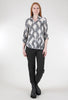 David Cline Roll-Up Sleeve Crinkle Shirt, Neutral Print 