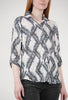 David Cline Roll-Up Sleeve Crinkle Shirt, Neutral Print 