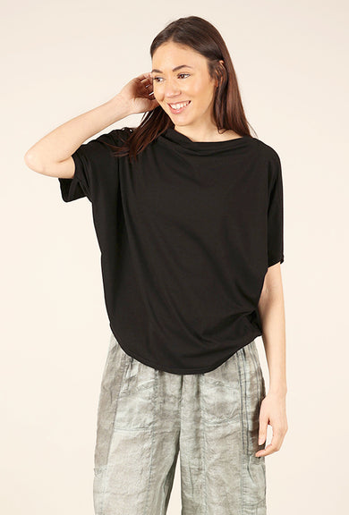 Cynthia Ashby Cozy Greco Top, Black 