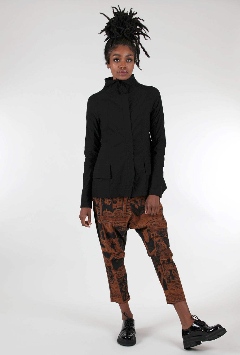 Rundholz Sig Stretch Slouch Rise Trouser, Brick Comic 