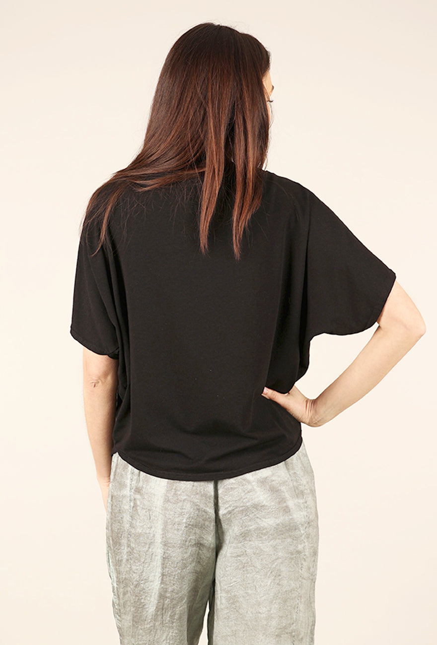 Cynthia Ashby Cozy Greco Top, Black 