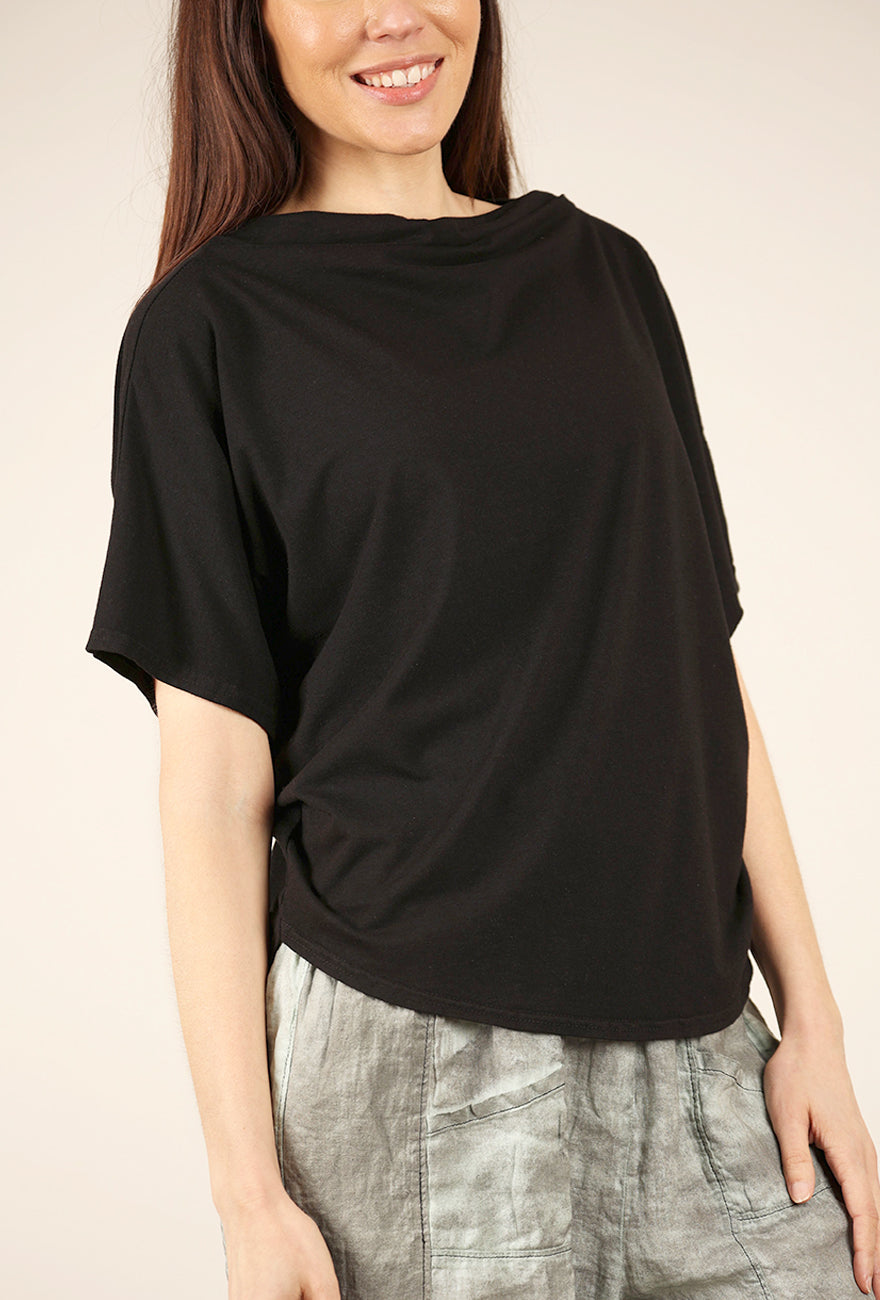 Cynthia Ashby Cozy Greco Top, Black 