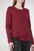 Wilt L/S Mock Layer Tee, Raisin 