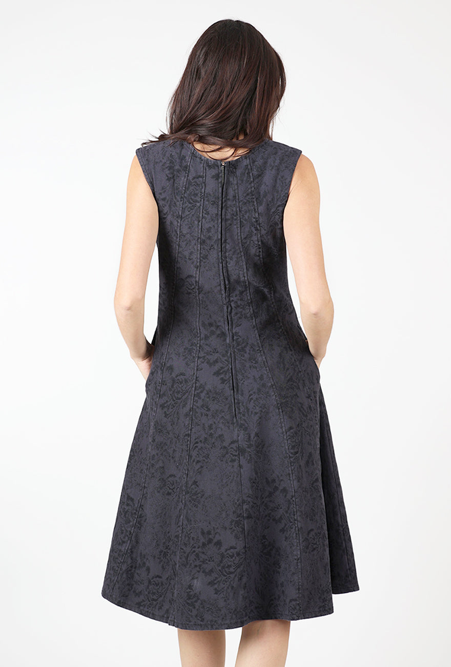 New Directions Dress, Grape Lace Denim