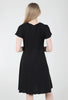Fenini V-Neck Combo Tee Dress, Black 
