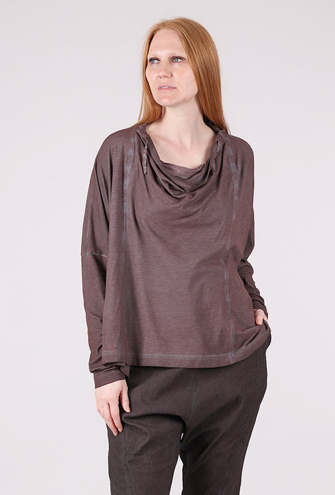 Rundholz Drape Neck Bubble Top, Flamingo Cloud 