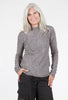 Mododoc Mockneck Fitted Top, Silver Smoke 