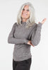 Mododoc Mockneck Fitted Top, Silver Smoke 
