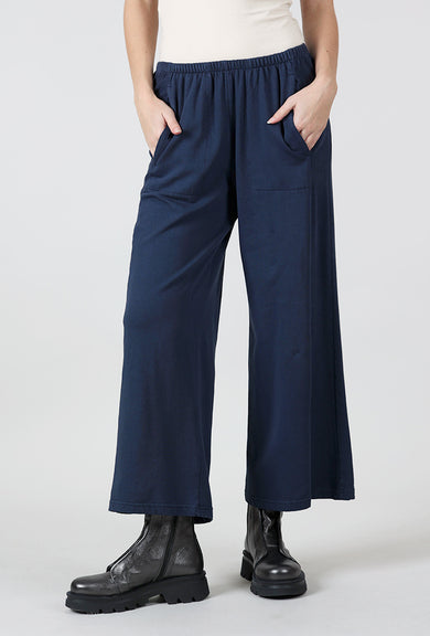 Fenini Fleece Wide Leg Pants, Denim 