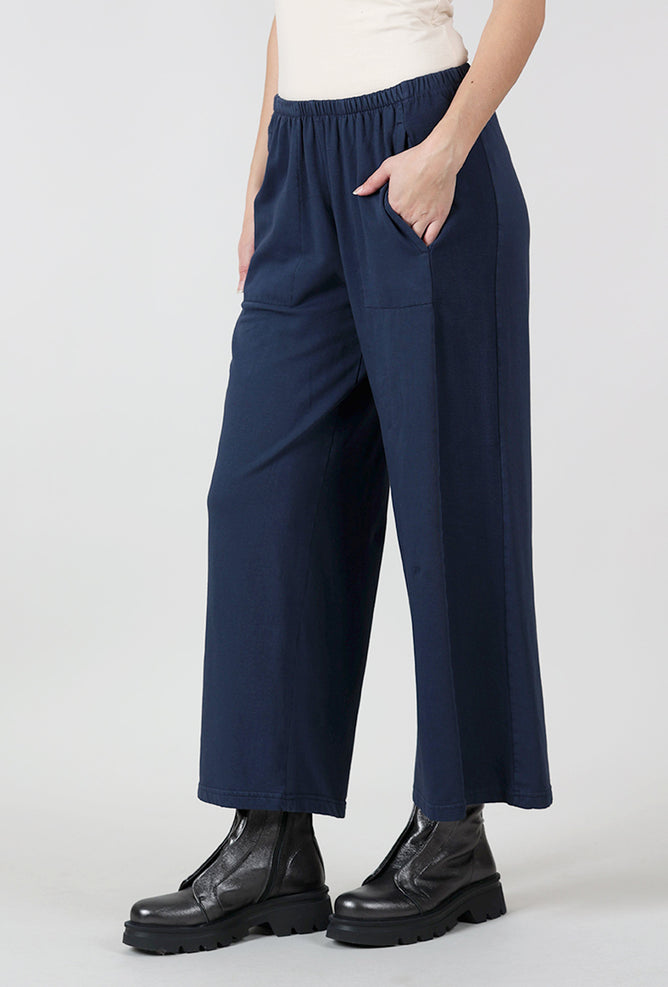 Fenini Fleece Wide Leg Pants, Denim 