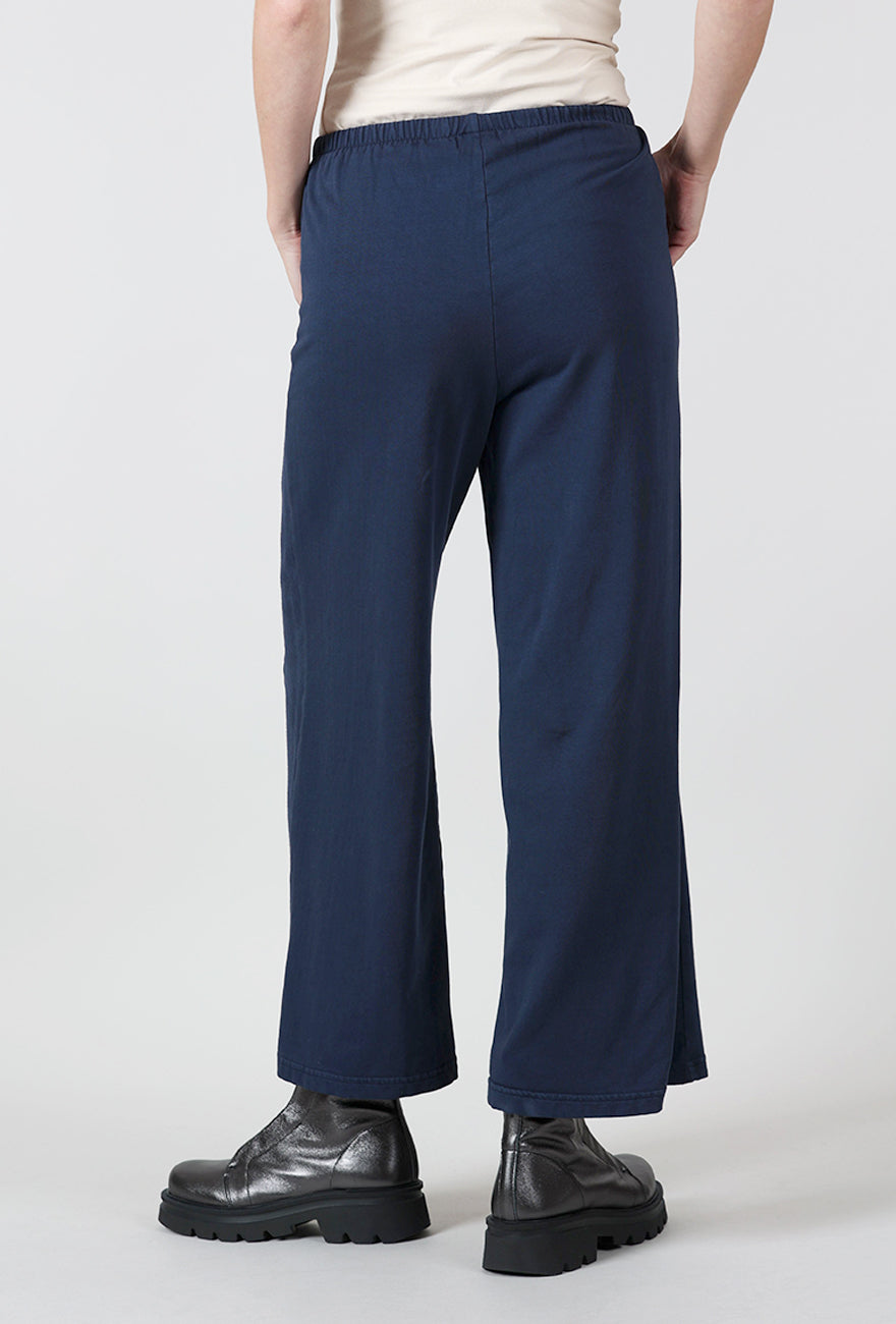Fleece Wide Leg Pants, Denim