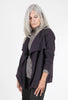 Mododoc Draped-Front Jersey Jacket, Grit Gray 