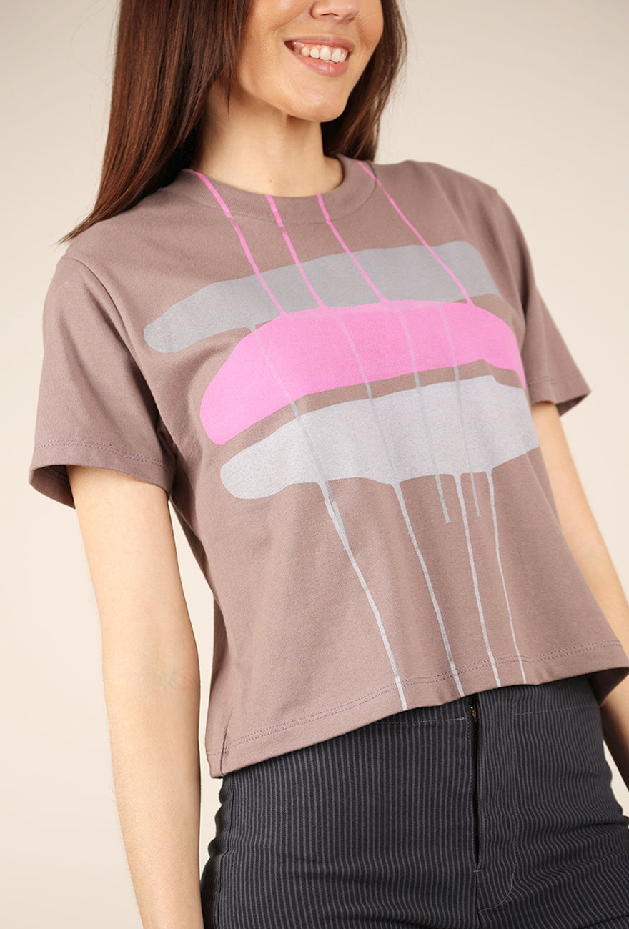 Go To Devil Hyper Heart Tee, Mushroom 