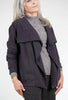 Mododoc Draped-Front Jersey Jacket, Grit Gray 