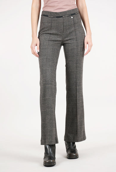 Robell Joella Plaid Pant, Mocha 