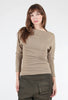 Grade & Gather Fine Waffle Drape-Neck Top, Twig 