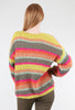Alembika Fuzzy Stripes Grandpa Cardie, Pink Mix 