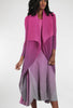 Alquema Collare Coat, Fuchsia Ombre 