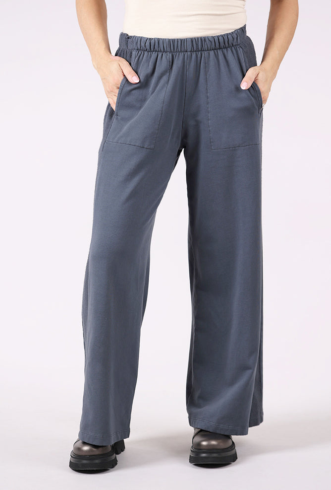 Fenini Contrast Inset Fleece Pant, Charcoal 