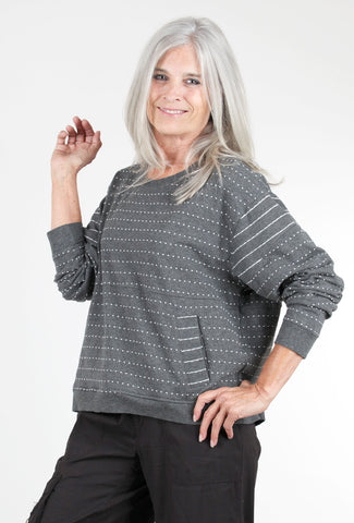Mododoc Boxy Oversized Sweatshirt, Charcoal Heather 