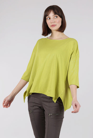 M Square Curved Seaming Tee, Chartreuse 