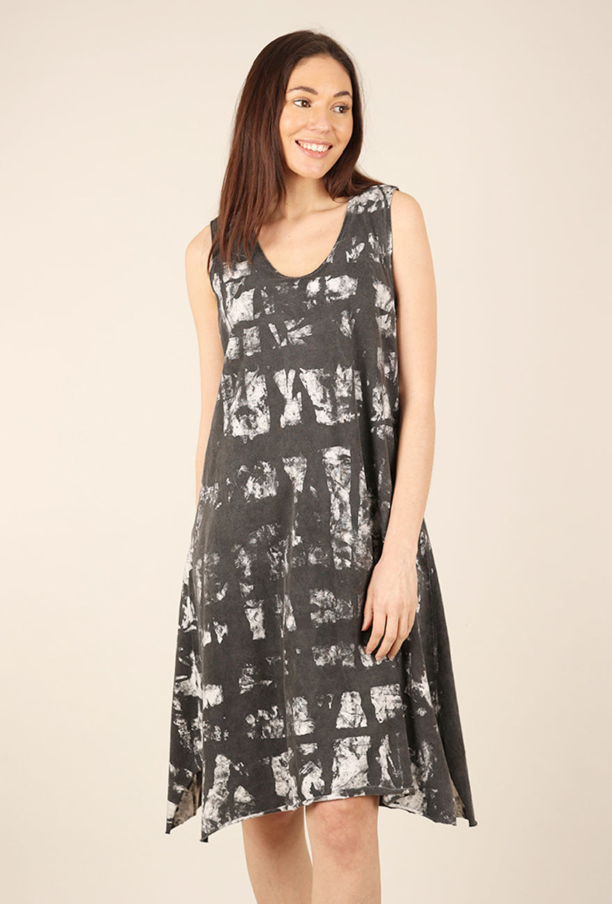 Cynthia Ashby Freda Painted Dress, Pavement 